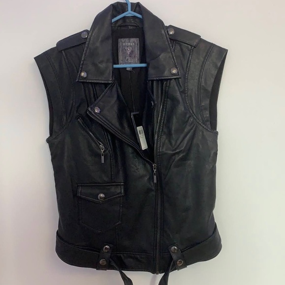 Guess Faux Leather Vest - Picture 3 of 11